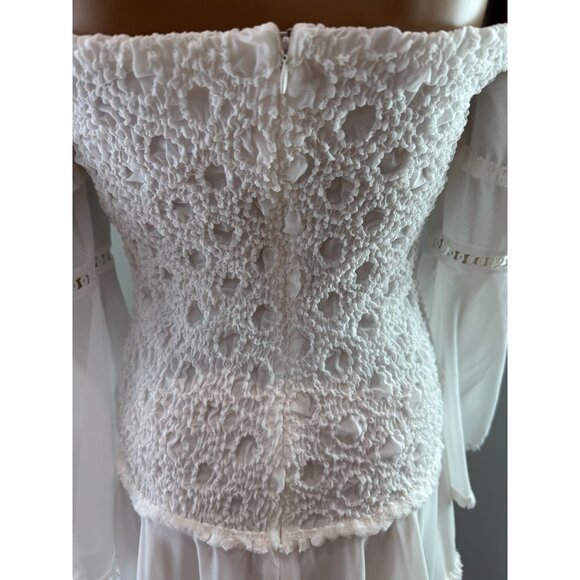 Women's Venus White Tiered Dress,  size 8 - Picture 9 of 16